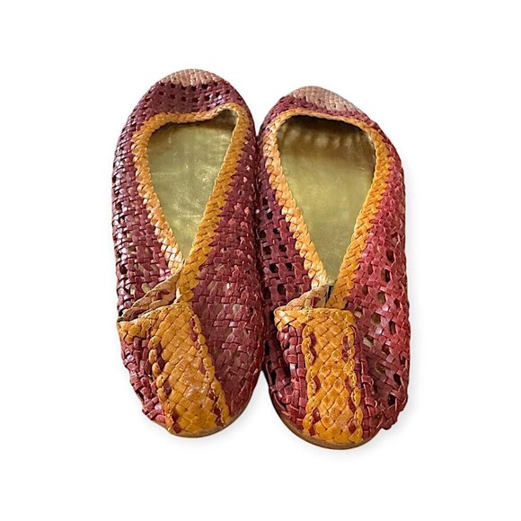 Prada Round Toe Multicolor Woven Leather ballerinas Flats, Size 38.5 EU - Picture 10 of 12